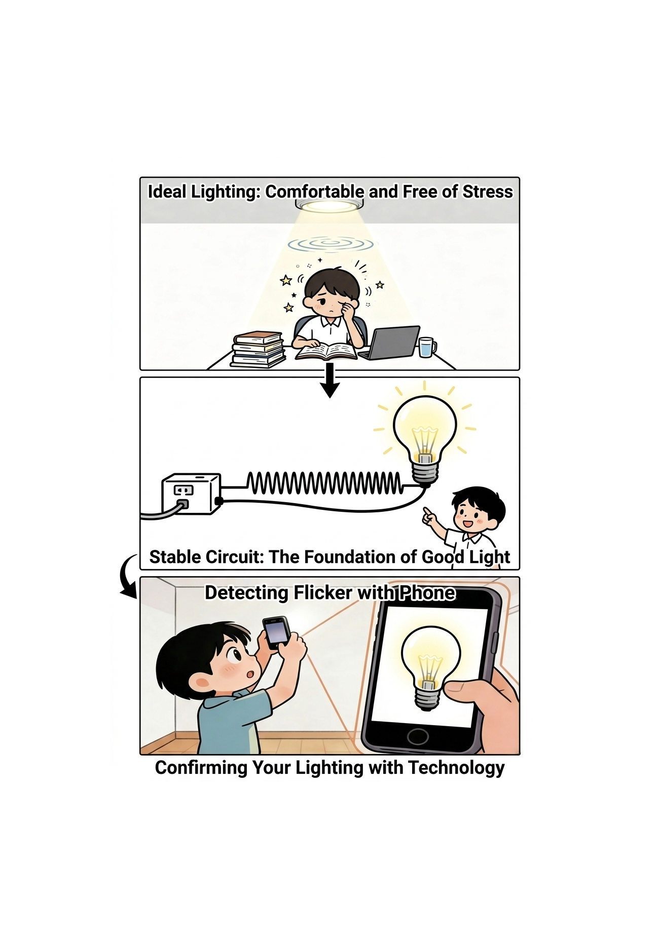 LED Flicker Test and Comfortable Lighting Guide