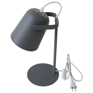 E27 Metal Table Lamp Grey_Spiral Lighting