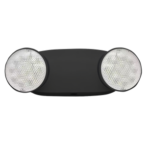 LED Round Fire Double Head Emergency Light Black_Spiral Lighting