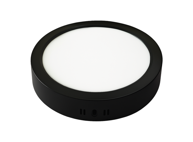 ABS Surface Round Black Panel_Spiral Lighting