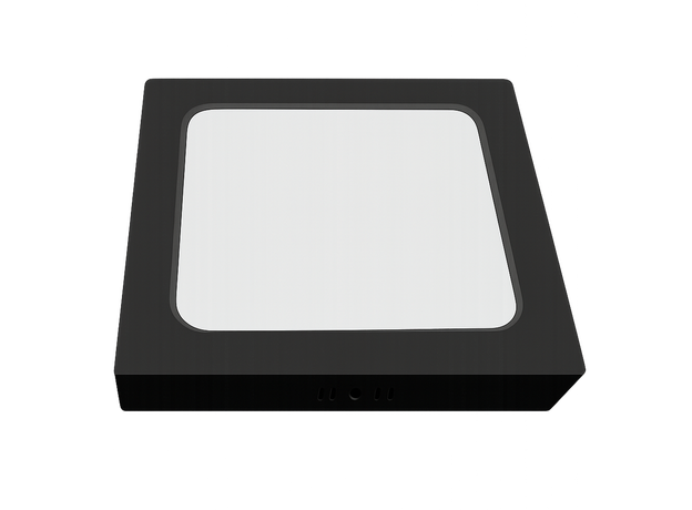 ABS Surface Square Black Panel_Spiral Lighting