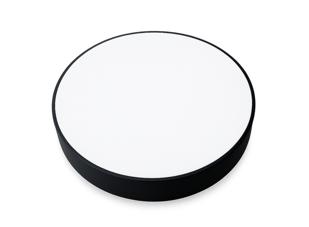 Crystal-B Surface Black Round Panel_Spiral Lighting