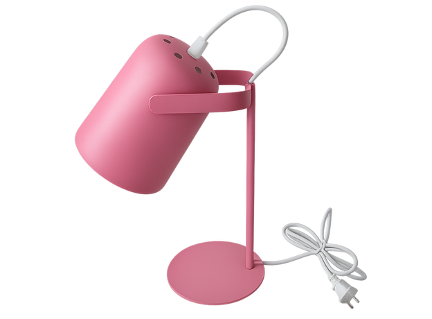 E27 Metal Table Lamp Pink_Spiral Lighting