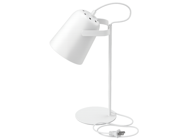 E27 Metal Table Lamp White_Spiral Lighting