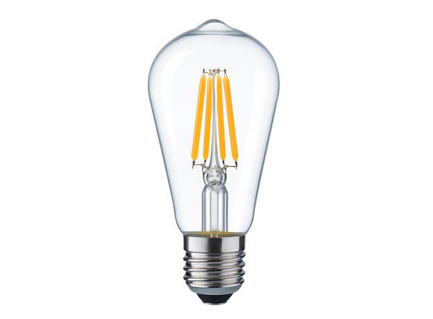 E27 ST64 Filament Bulb Transparent_Spiral Lighting