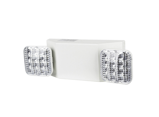 LED Square Fire Double Head Emergency Light White_Spiral Lighting