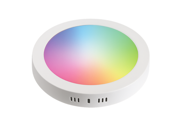 Smart Surface Round Aluminium Panel_Spiral Lighting