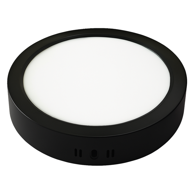ABS Surface Round Black Panel_Spiral Lighting