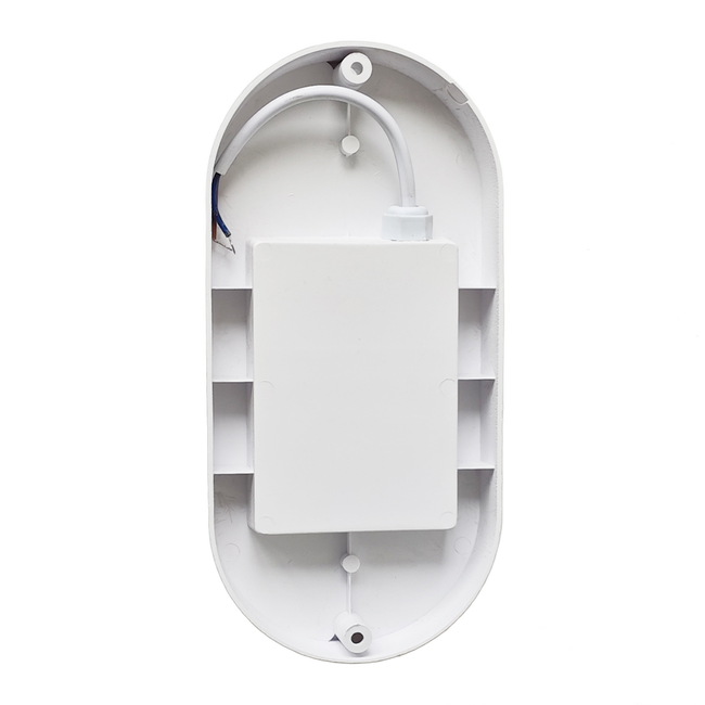 Bread Style Oval White Bulkhead Light_Spiral Lighting