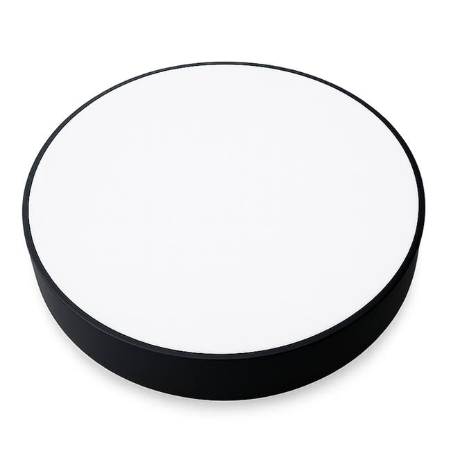 Crystal-B Surface Black Round Panel_Spiral Lighting