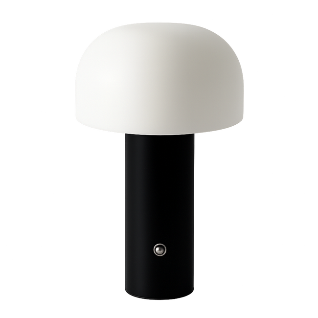 Dome Black & White LED Table Lamp_Spiral Lighting