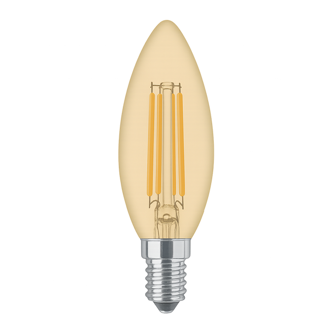 E14 C35 Filament Bulb Brown_Spiral Lighting