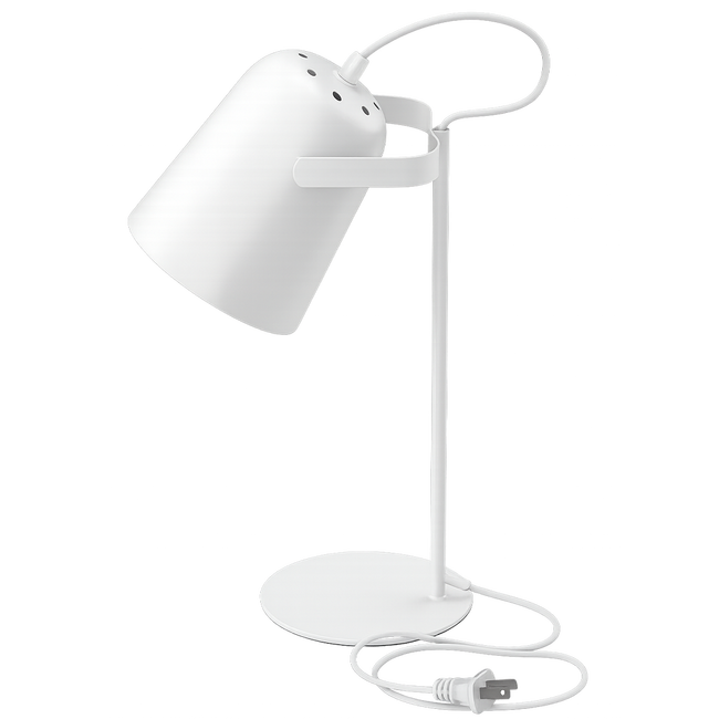 E27 Metal Table Lamp White_Spiral Lighting