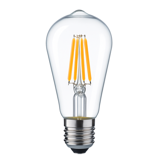 E27 ST64 Filament Bulb Transparent_Spiral Lighting