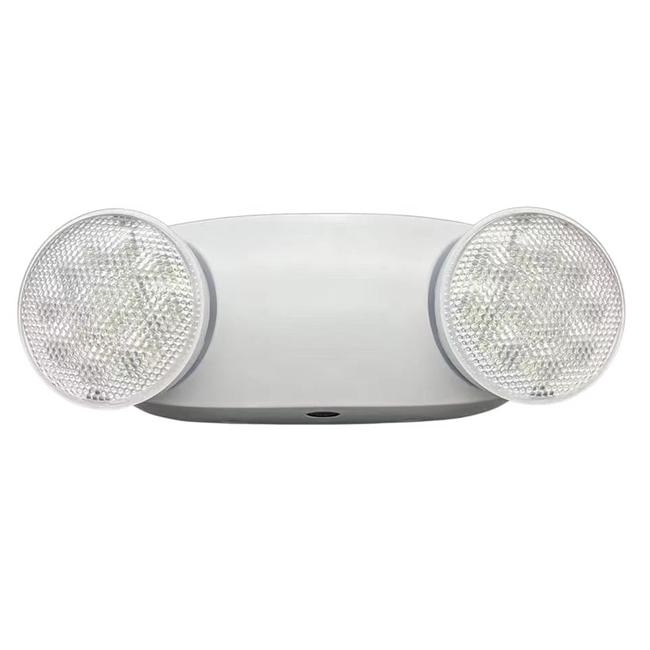 LED Round Fire Double Head Emergency Light White_Spiral Lighting
