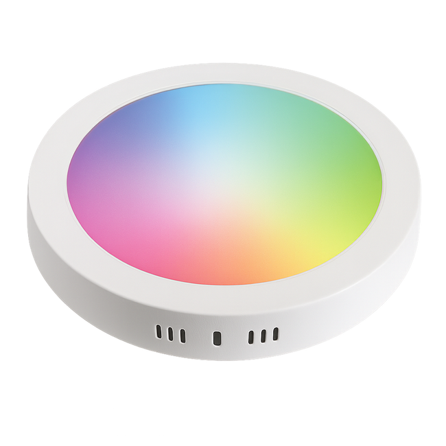 Smart Surface Round Aluminium Panel_Spiral Lighting