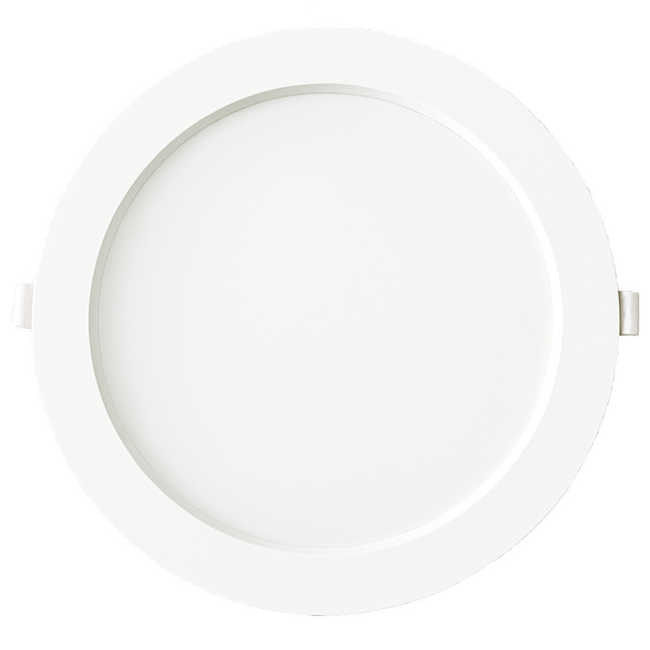 PP Recessed Round White Panel_Spiral Lighting